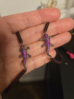 Pink Swarovski Crystal Lizard Bracelet